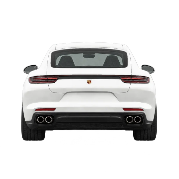 white 2021 Porsche Panamera rear view