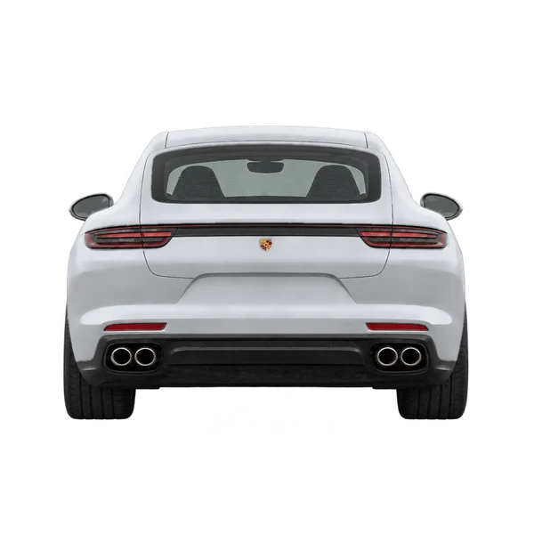 silver 2027 Porsche Panamera rear view