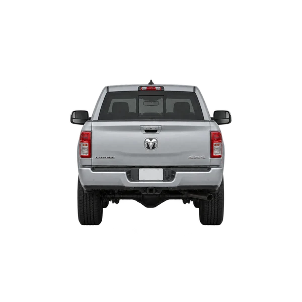 silver 2026 Ram 3500 rear view
