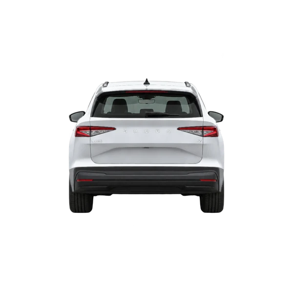 silver 2024 Skoda Enyaq rear view