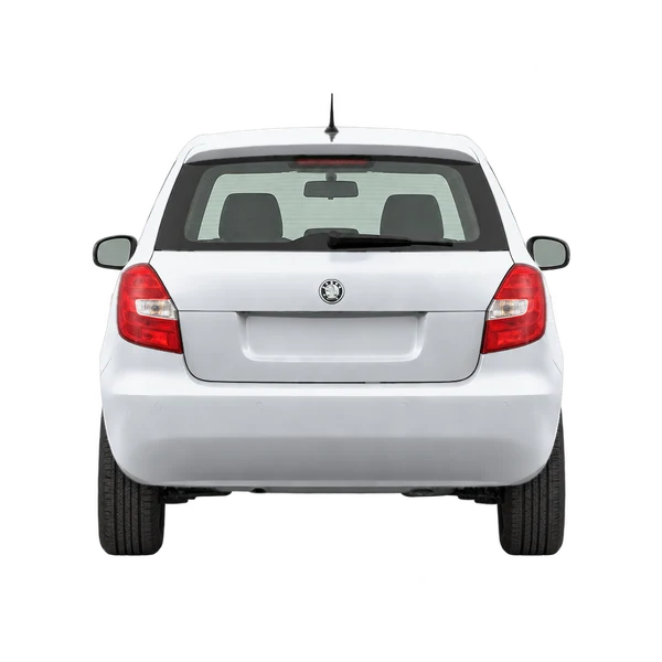 silver 2010 Skoda Fabia rear view