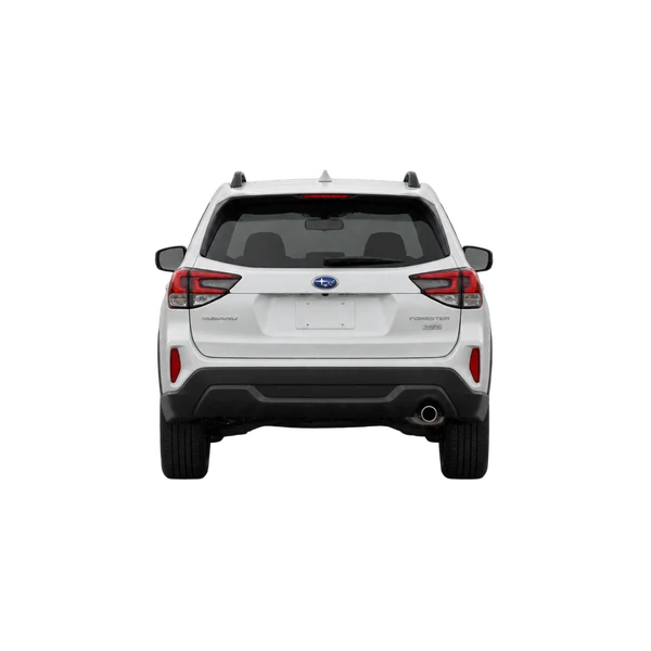 white 2027 Subaru Forester rear view