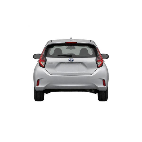 silver 2025 Toyota Aqua rear view