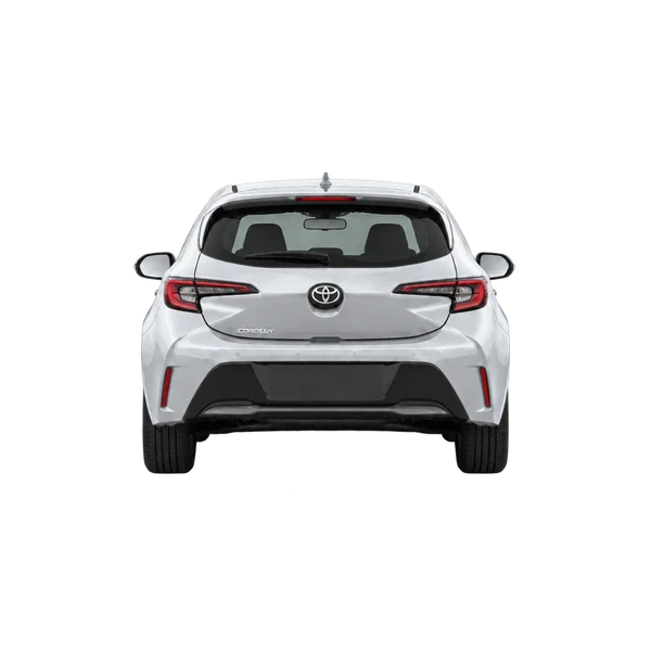 silver 2025 Toyota Corolla Hatchback rear view