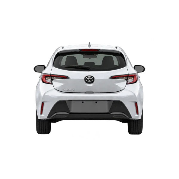silver 2026 Toyota Corolla Hatchback rear view