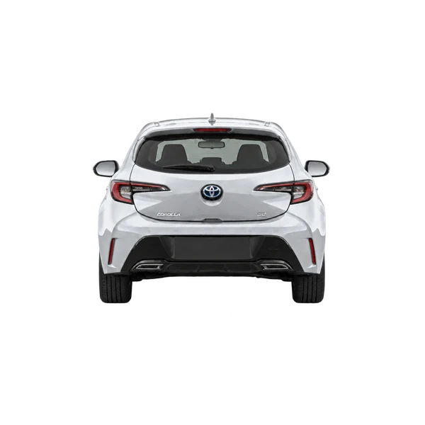 silver 2027 Toyota Corolla Hatchback rear view