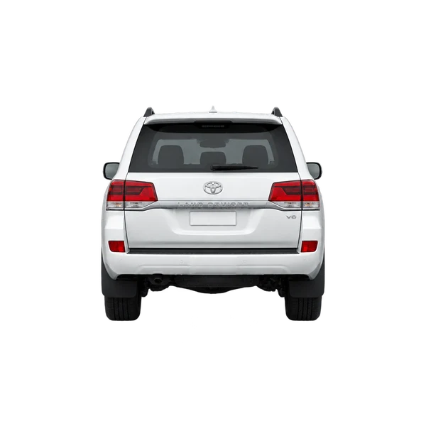 white 2018 Toyota Landcruiser 200 rear view