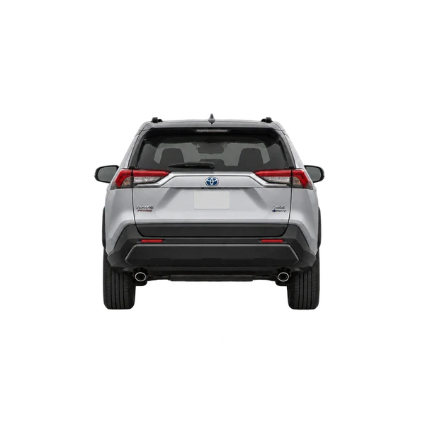 silver 2025 Toyota RAV4 Prime (PHEV) rear view