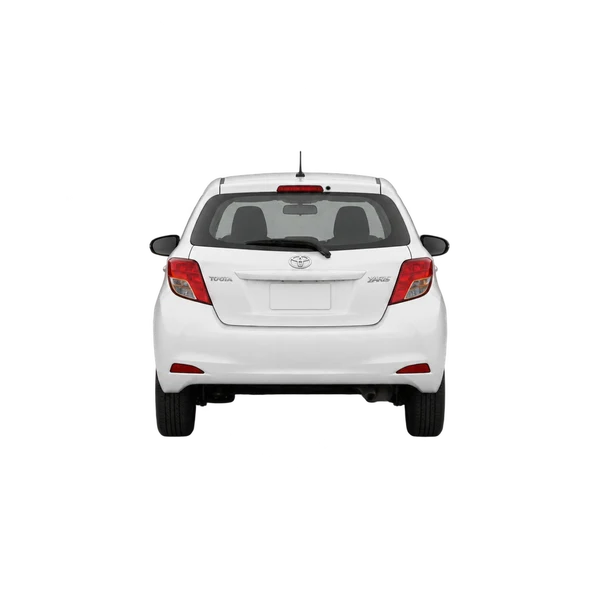 white 2015 Toyota Yaris rear view