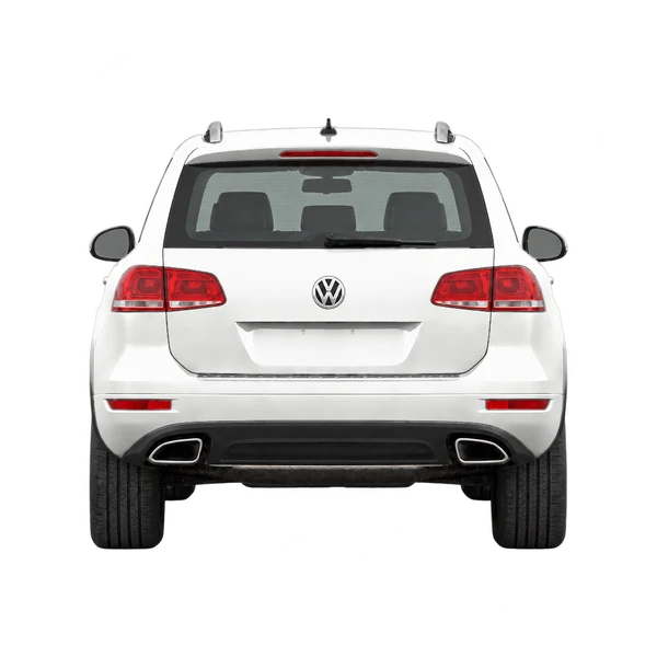 white 2014 Volkswagen Touareg rear view
