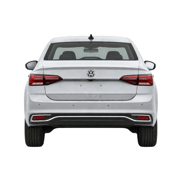 silver 2024 Volkswagen Virtus rear view