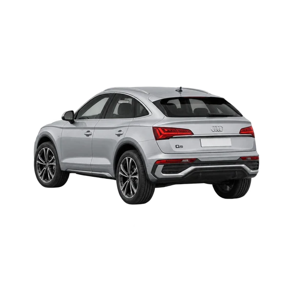 silver 2023 Audi Q5 Sportback rear three-quarter (facing left) view