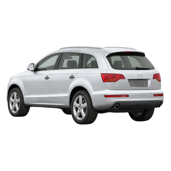 silver 2011 Audi Q7 rear three-quarter (facing left) view