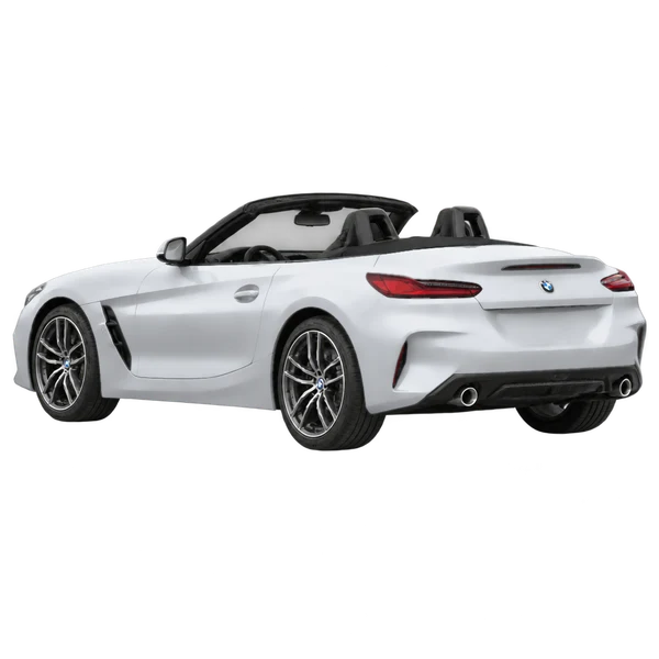 silver 2025 BMW Z4 rear three-quarter (facing left) view