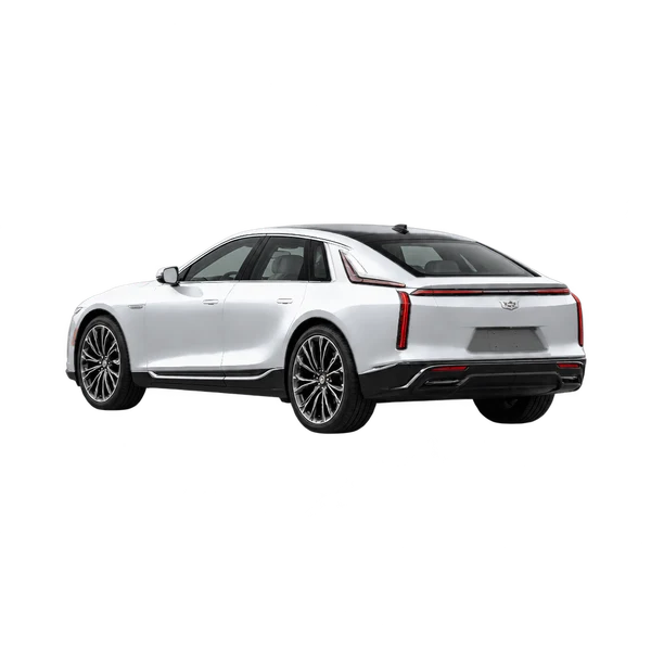 silver 2025 Cadillac Celestiq rear three-quarter (facing left) view
