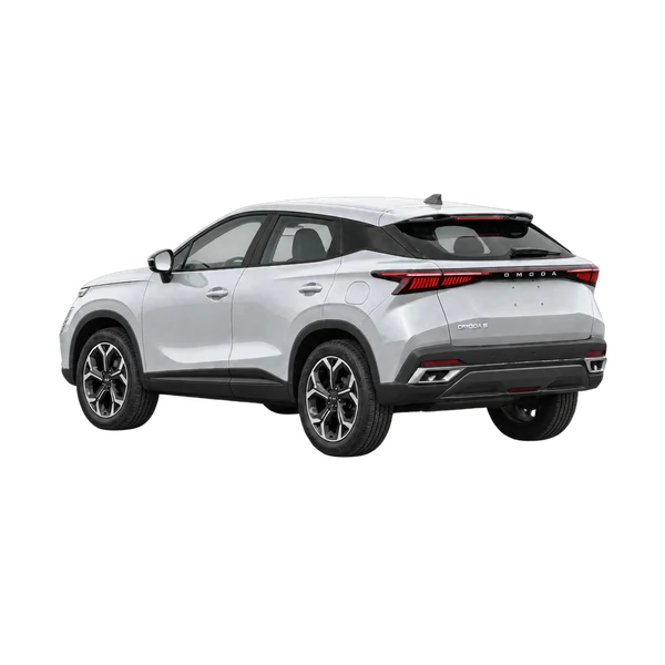 silver 2023 Chery Omoda 5 rear three-quarter (facing left) view