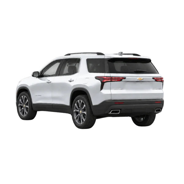 silver 2024 Chevrolet Traverse Limited rear three-quarter (facing left) view