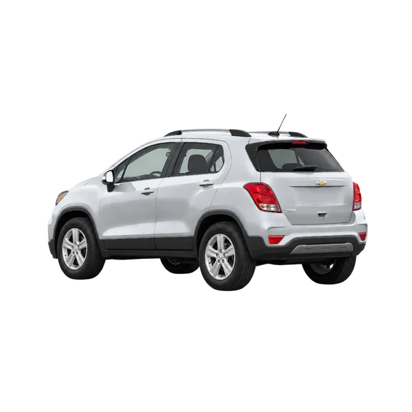 silver 2019 Chevrolet Trax rear three-quarter (facing left) view