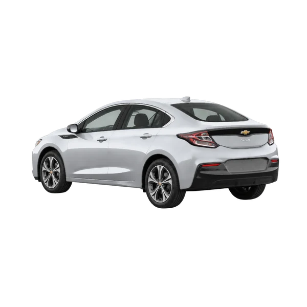 silver 2026 Chevrolet Volt rear three-quarter (facing left) view