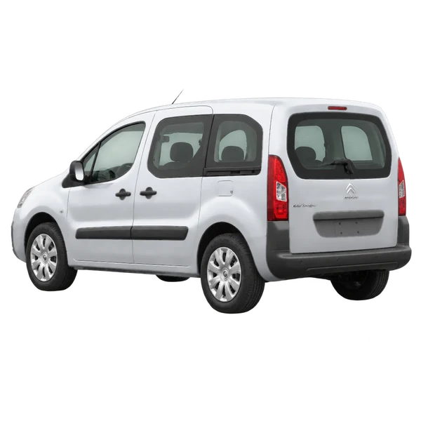 silver 2018 Citroën Berlingo rear three-quarter (facing left) view