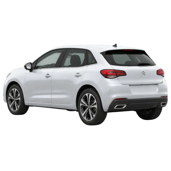 silver 2020 Citroën C4 rear three-quarter (facing left) view