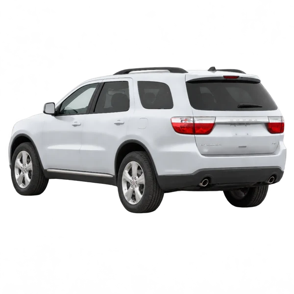 silver 2013 Dodge Durango rear three-quarter (facing left) view