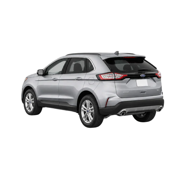 silver 2020 Ford Edge rear three-quarter (facing left) view