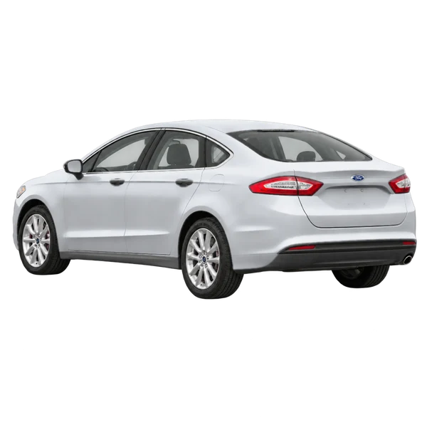 silver 2015 Ford Mondeo rear three-quarter (facing left) view