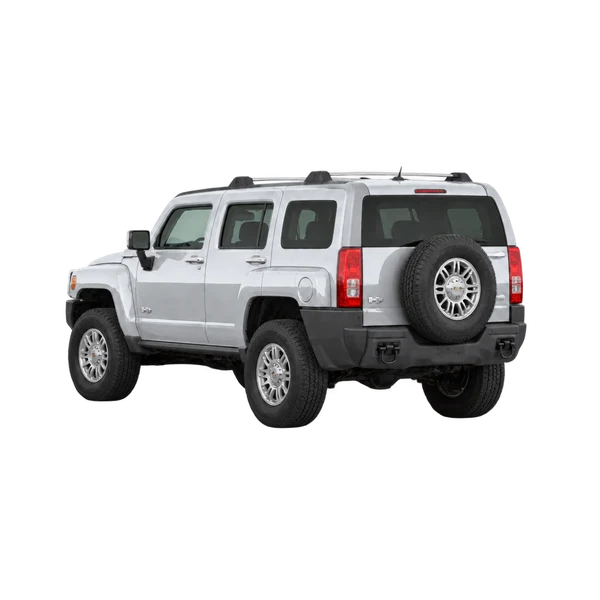 silver 2017 Hummer H3 rear three-quarter (facing left) view