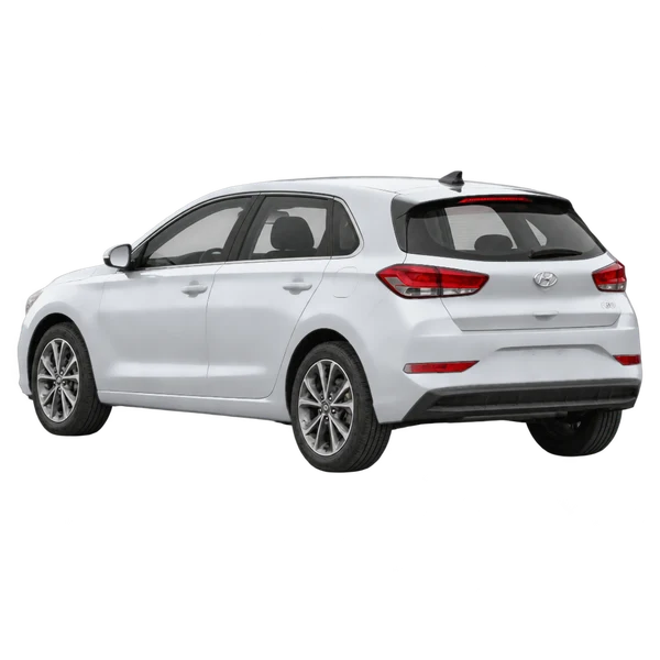 silver 2022 Hyundai I30 rear three-quarter (facing left) view
