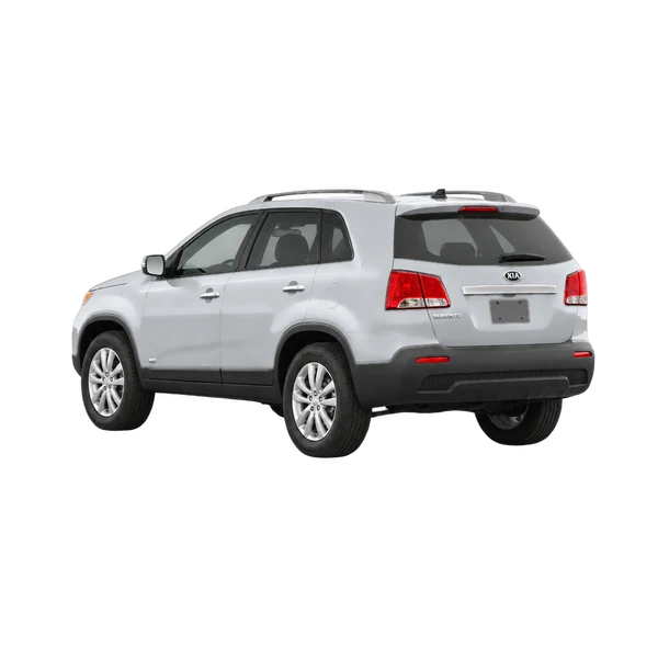 silver 2012 Kia Sorento rear three-quarter (facing left) view