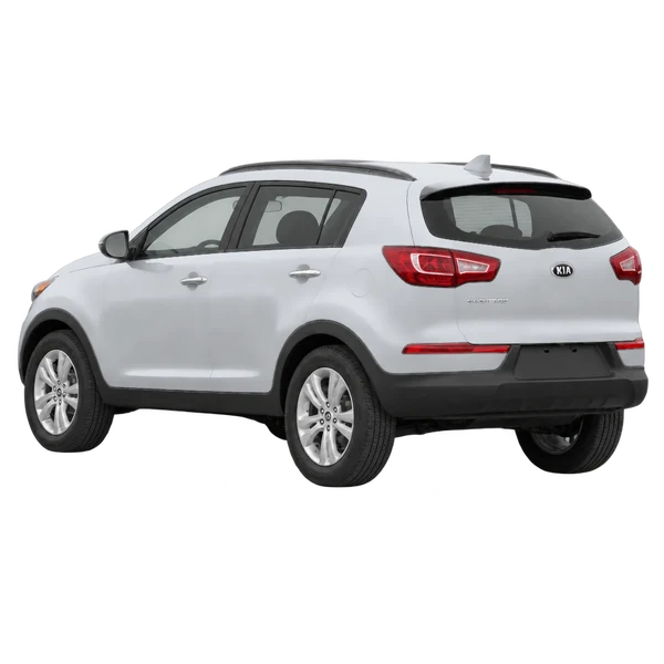 silver 2011 Kia Sportage rear three-quarter (facing left) view