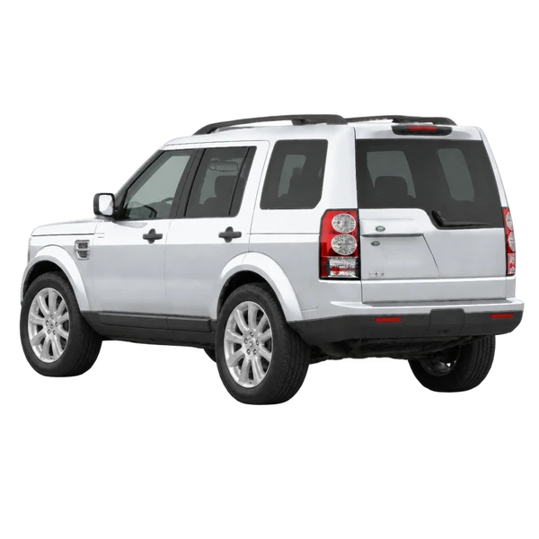 silver 2012 Land Rover LR4 rear three-quarter (facing left) view