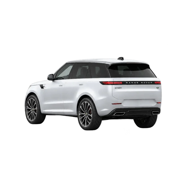 silver 2027 Land Rover Range Rover Sport rear three-quarter (facing left) view