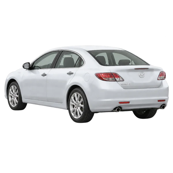 silver 2011 Mazda Mazda6 rear three-quarter (facing left) view