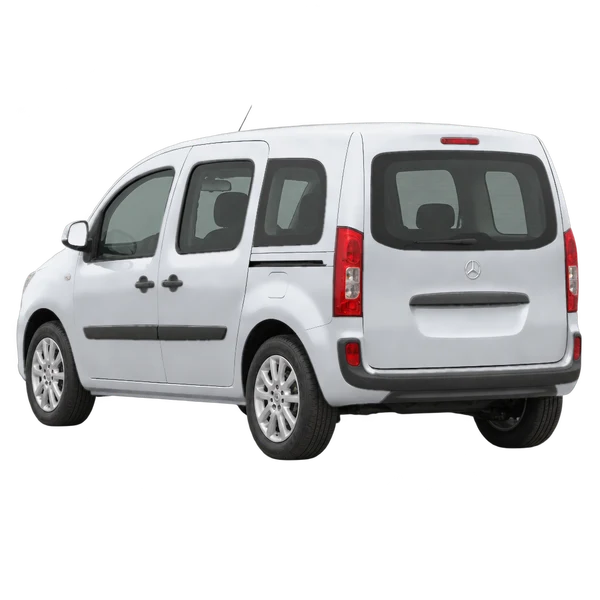 silver 2016 Mercedes-Benz Citan rear three-quarter (facing left) view