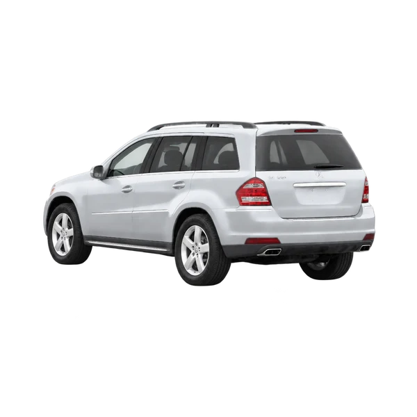 silver 2012 Mercedes-Benz GL rear three-quarter (facing left) view