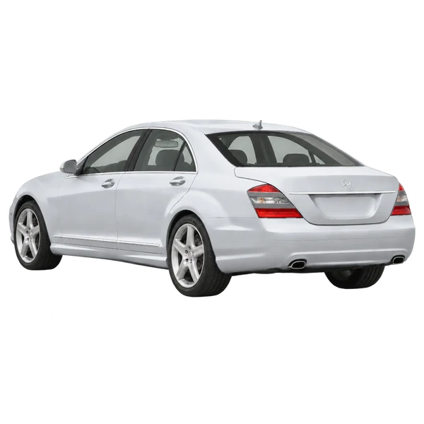 silver 2012 Mercedes-Benz S rear three-quarter (facing left) view