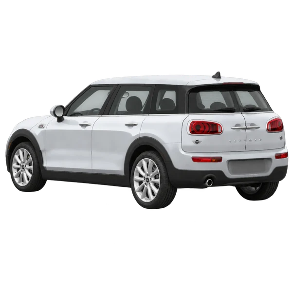 silver 2016 MINI Clubman rear three-quarter (facing left) view