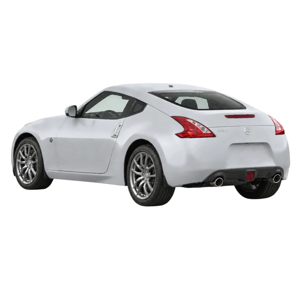 silver 2018 Nissan 370Z rear three-quarter (facing left) view
