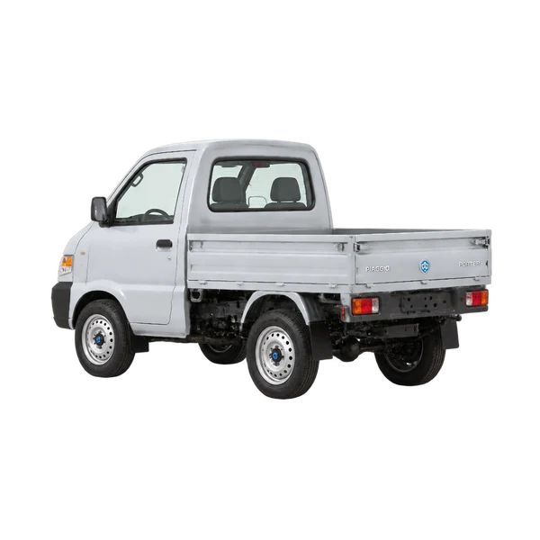 silver 2010 Piaggio Porter rear three-quarter (facing left) view