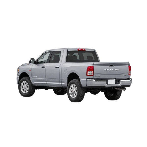 silver 2022 Ram 2500 rear three-quarter (facing left) view