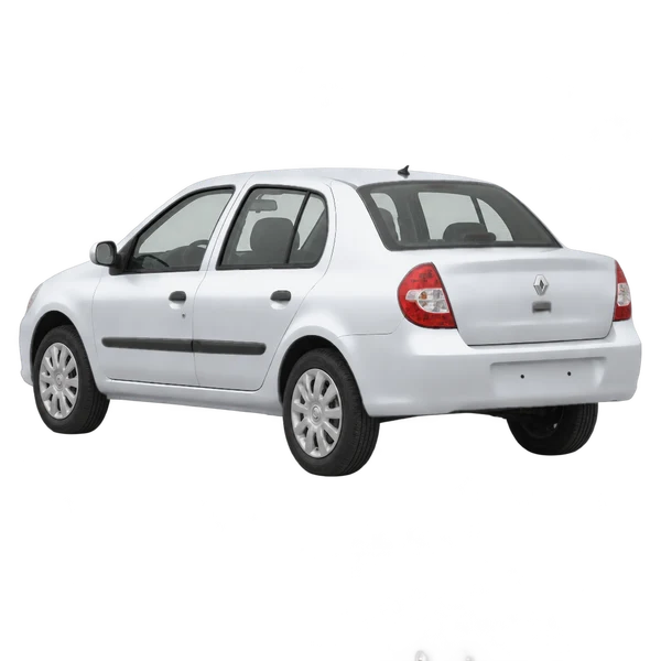 silver 2010 Renault Thalia rear three-quarter (facing left) view