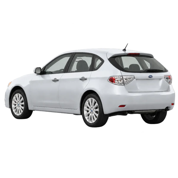 silver 2011 Subaru Impreza rear three-quarter (facing left) view