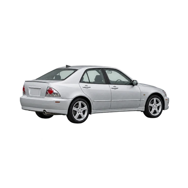 silver 2005 Toyota Altezza rear three-quarter (facing left) view