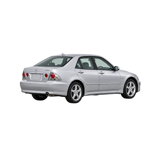 silver 2015 Toyota Altezza rear three-quarter (facing left) view