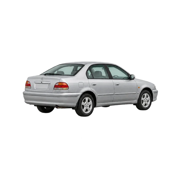 silver 2000 Toyota Avensis rear three-quarter (facing left) view