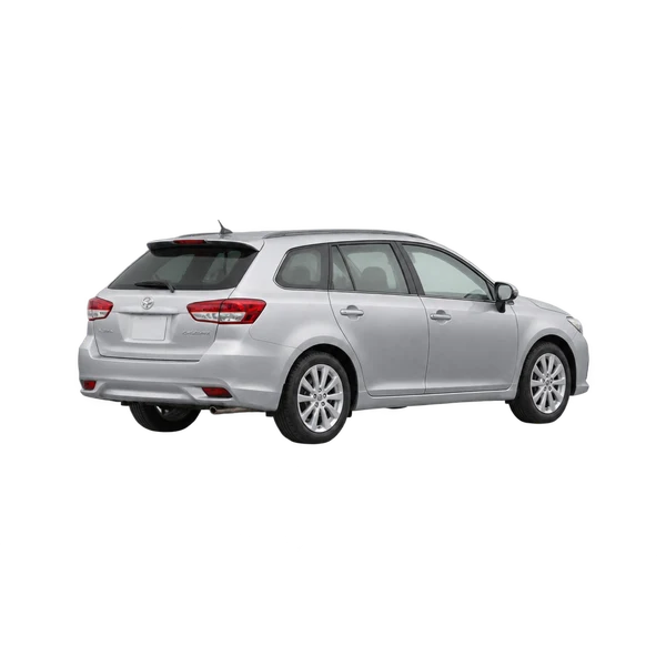 silver 2015 Toyota Caldina rear three-quarter (facing left) view