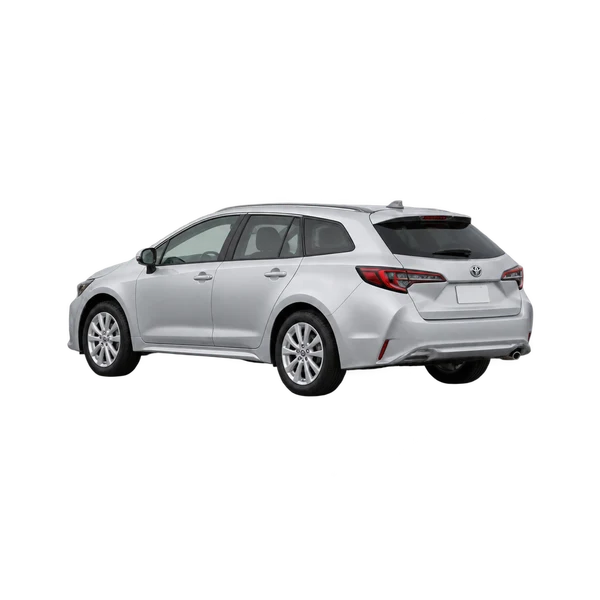 silver 2020 Toyota Caldina rear three-quarter (facing left) view