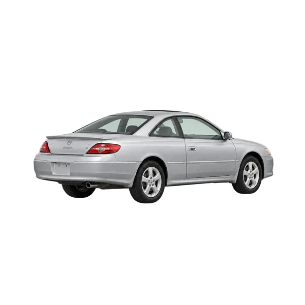 silver 2002 Toyota Camry Solara rear three-quarter (facing left) view